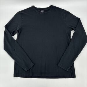 Flint and Tinder Shirt Men Small Black Long Sleeve Supima Cotton Basic Soft